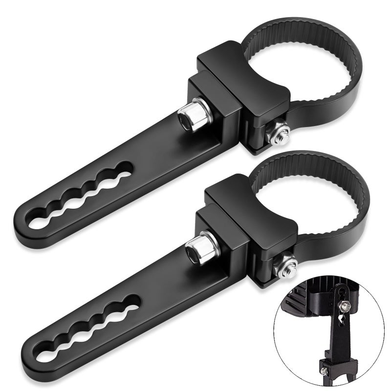 Auto Power Plus 1.75" Bull Bar Tube Mount Clamps Universal Mounting Brackets Holder Kits for Led Hid Light Bar Jeep Wrangler Trucks Off-Road, 2pcs - Image 1